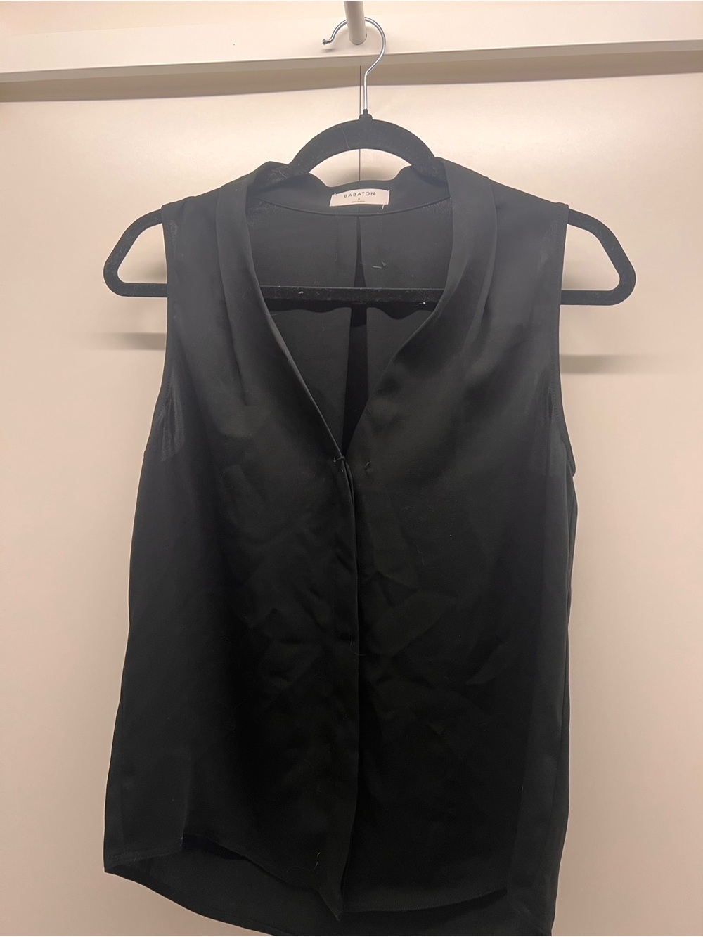 Aritzia Black Sleeveless V-Neck Camisole